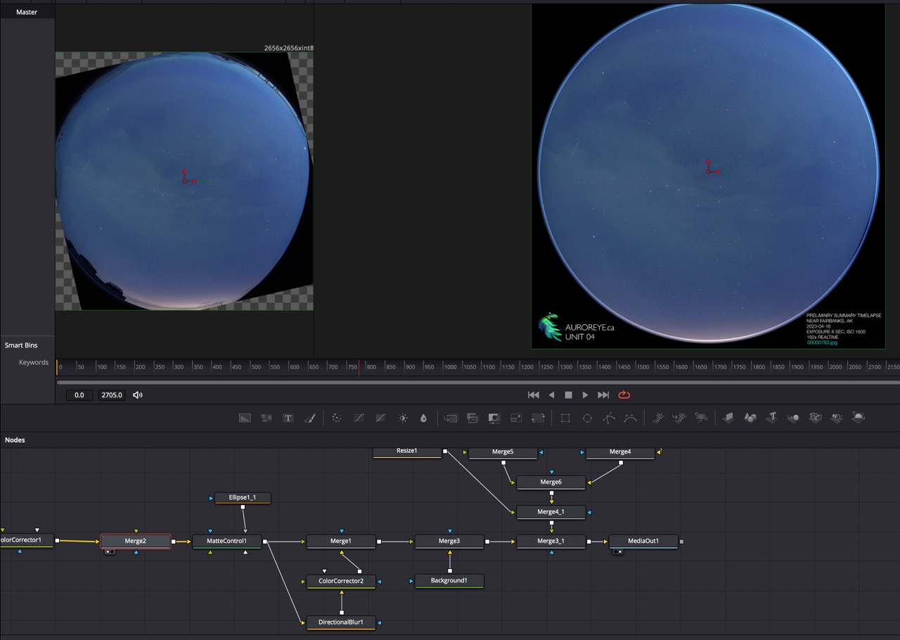 Davincii Resolve Fusion workflows for processing image sequences and metadata